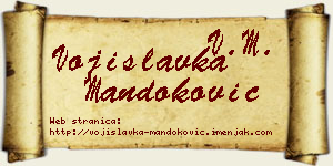 Vojislavka Mandoković vizit kartica